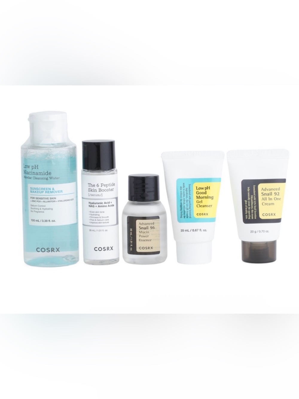 COSRX The Ultimate Kit, Korean Skincare Set - Cleansing & Treatment Essentials